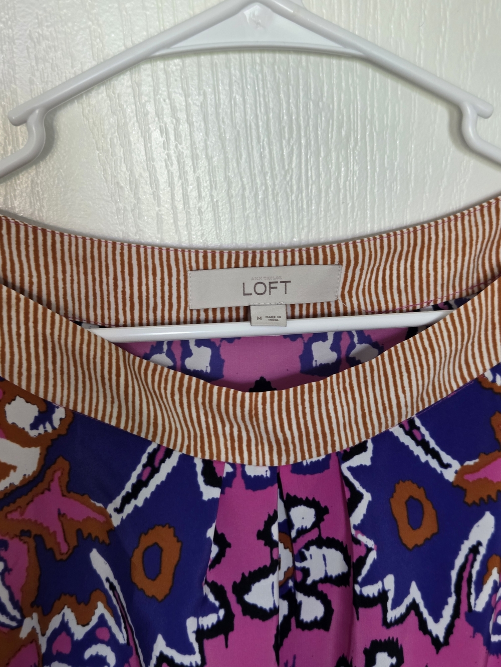 LOFT Purple, Pink & Brown Floral-Print Sleeveless Dress - Picture 2 of 4